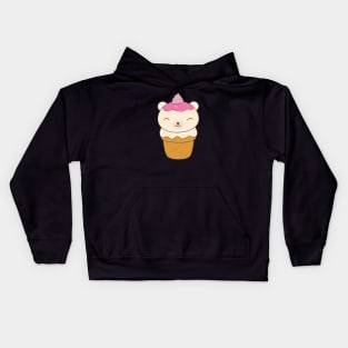 Kawaii Polar Bear Ice Cream T-Shirt Kids Hoodie